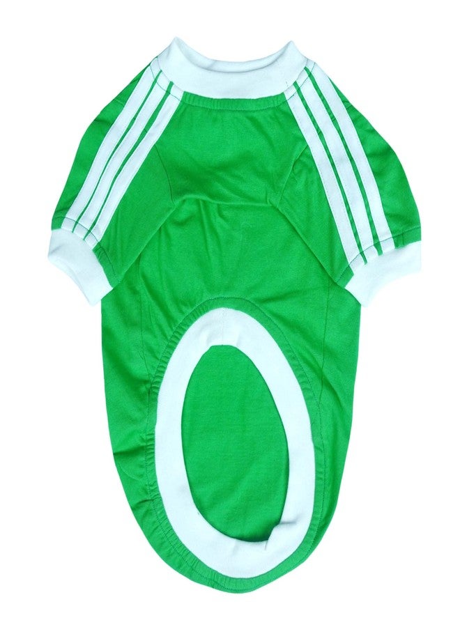 تيشيرت Pet's Way This Summer Dive in Stripes - (لون الغابة - مقاس 2XL) للكلاب | تيشيرت مريح ومناسب للحيوانات الأليفة | مقاس 2XL - مثالي لسلالات (بوكسر، إندي، الراعي البلجيكي، البلدغ، الدوبرمان، الدالماتيان) - Image 3