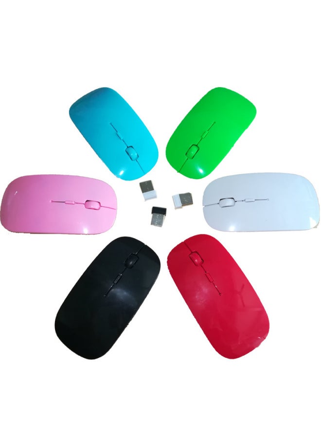 Ultra-thin Fashionable Bluetooth Wireless Optical Mouse 2.4g For Laptop Cputer Digital Cputer/optical Mouse/optical Mouse-Color:2.4g Black With Receiver