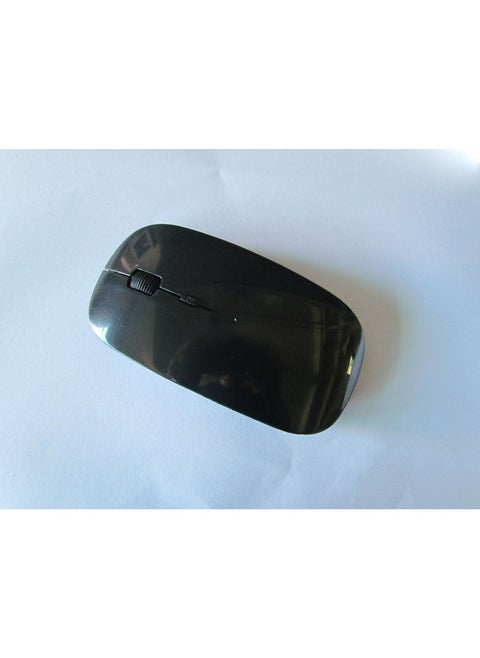 Ultra-thin Fashionable Bluetooth Wireless Optical Mouse 2.4g For Laptop Cputer Digital Cputer/optical Mouse/optical Mouse-Color:2.4g Black With Receiver