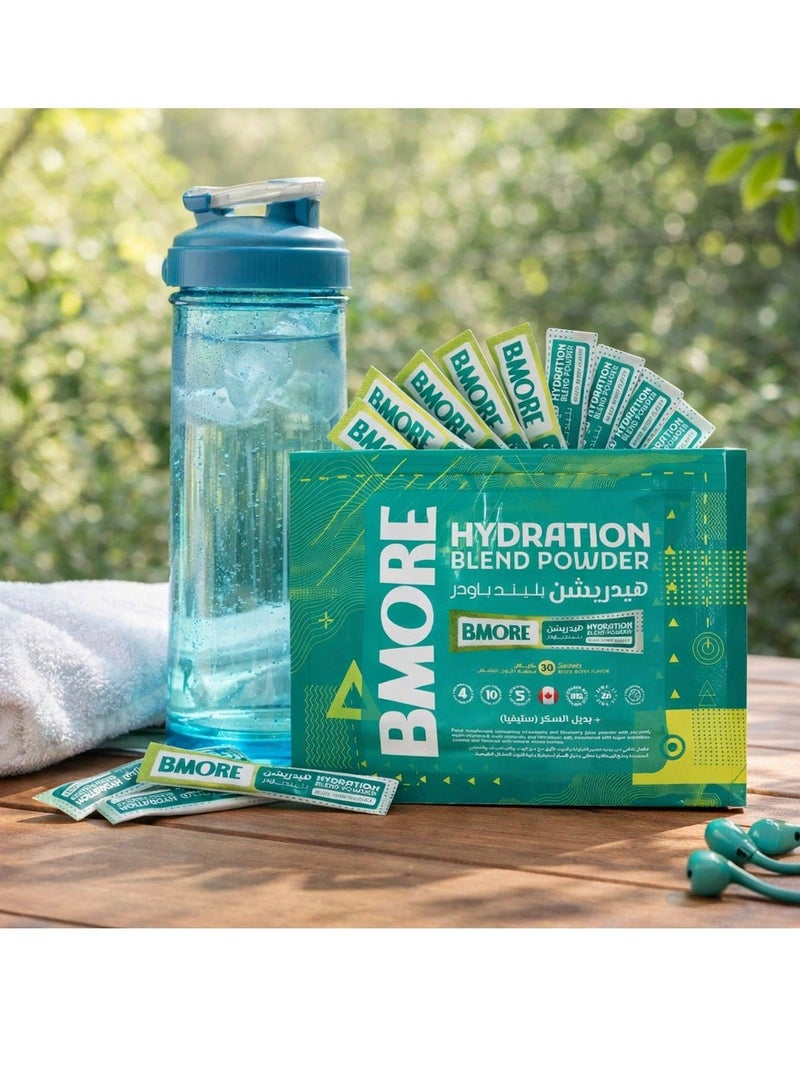 BMORE Hydration Blend Powder Mixed Berry Flavor - 30 Sachets - Image 2