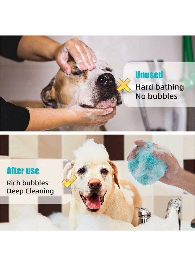 WOBEVB 6Pcs Silicone Pet Grooming Set: Bath Massage Dispenser Brush, Finger Toothbrush, Nail Clippers and File for Dogs and Cats - Image 3