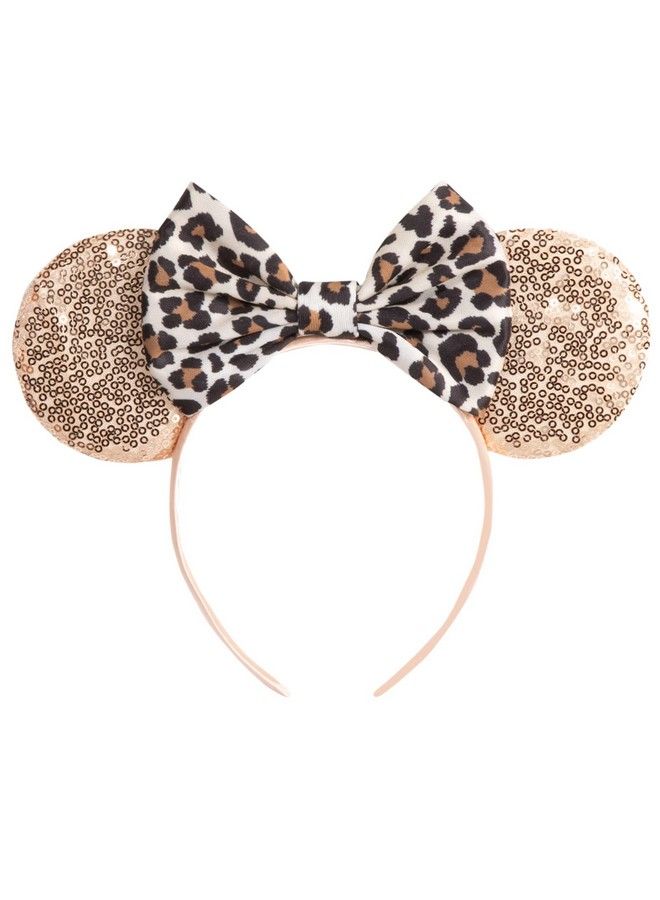 CHuangQi Mouse Ears Headband With Shiny Bow Doublesided Sequins Glitter Hair Band For Birthday Party Celebration & Event (Xc11) - Image 2