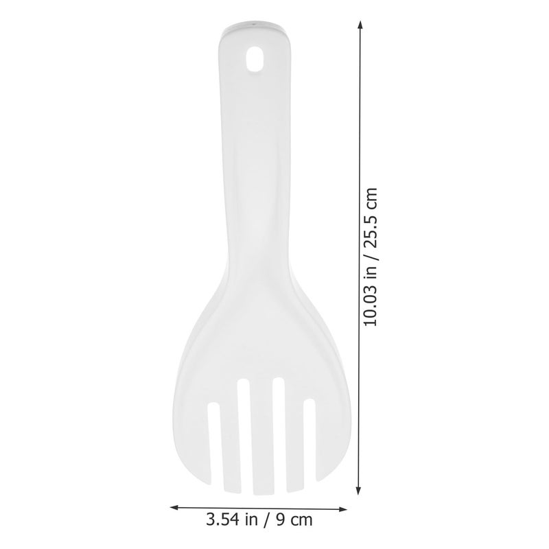 Thickened Plastic Rice Spoon Set Of 2 Large White Kitchen Serving Scoop For Home Hotel Restaurant - Image 3