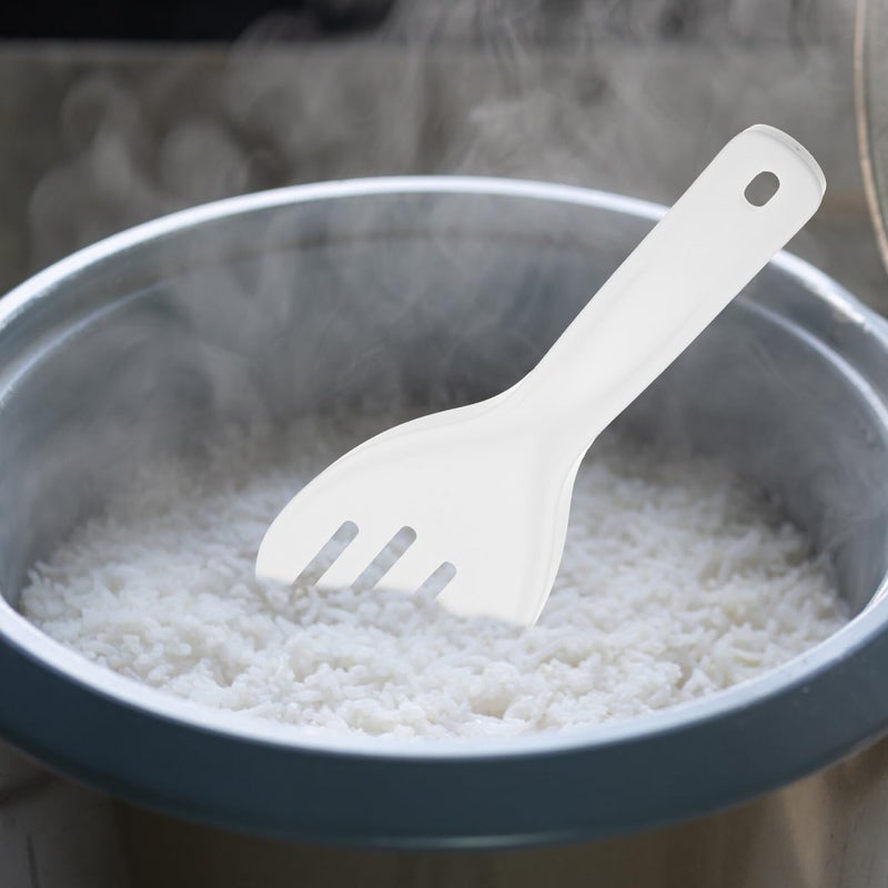 Thickened Plastic Rice Spoon Set Of 2 Large White Kitchen Serving Scoop For Home Hotel Restaurant - Image 5