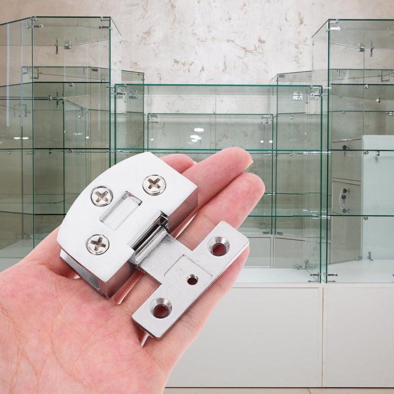 Heavy Duty Glass Door Hinge Clip Stainless Steel Replacement Hardware For Cabinet Shower And Display - Image 5