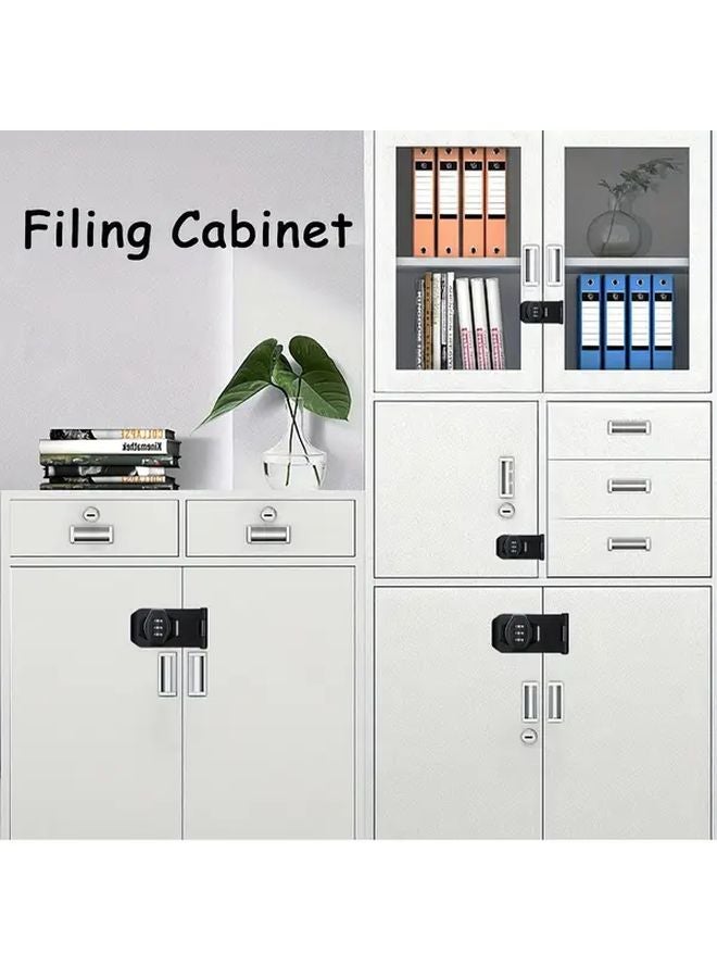 Easy Install No Drill 3 Digit Combination Lock Black For Cabinet Drawer Wardrobe - Image 3