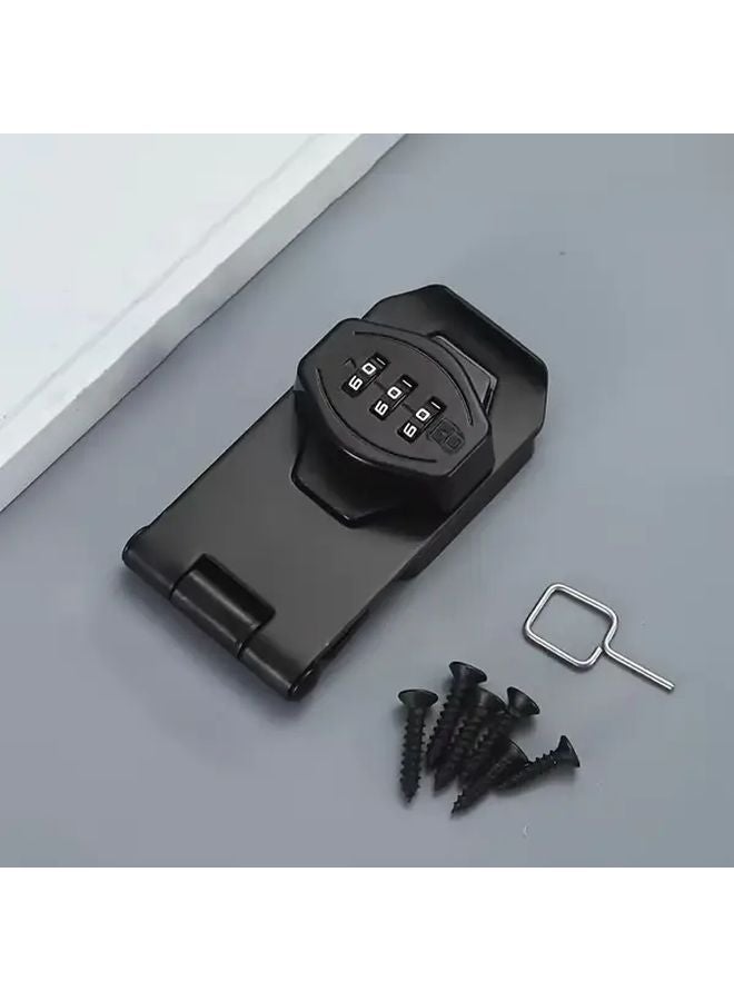 Easy Install No Drill 3 Digit Combination Lock Black For Cabinet Drawer Wardrobe - Image 5