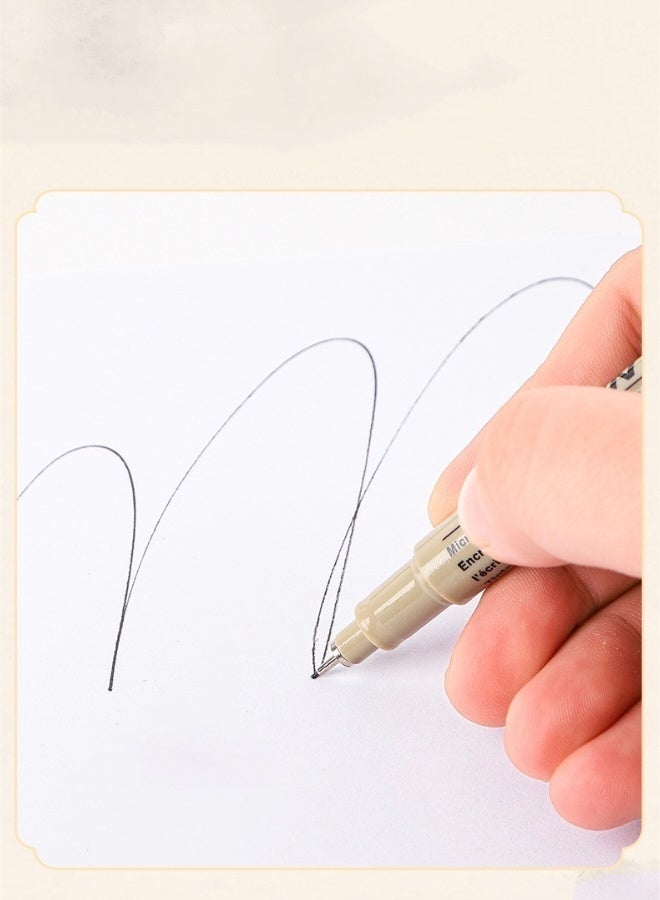 مجموعة من 12 قطعة من أقلام الرسم Micron ذات الرأس الرفيع باللون الأسود للاستخدام الفني والتقني الدقيق - view 2