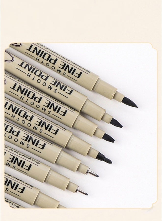 مجموعة من 12 قطعة من أقلام الرسم Micron ذات الرأس الرفيع باللون الأسود للاستخدام الفني والتقني الدقيق - view 3