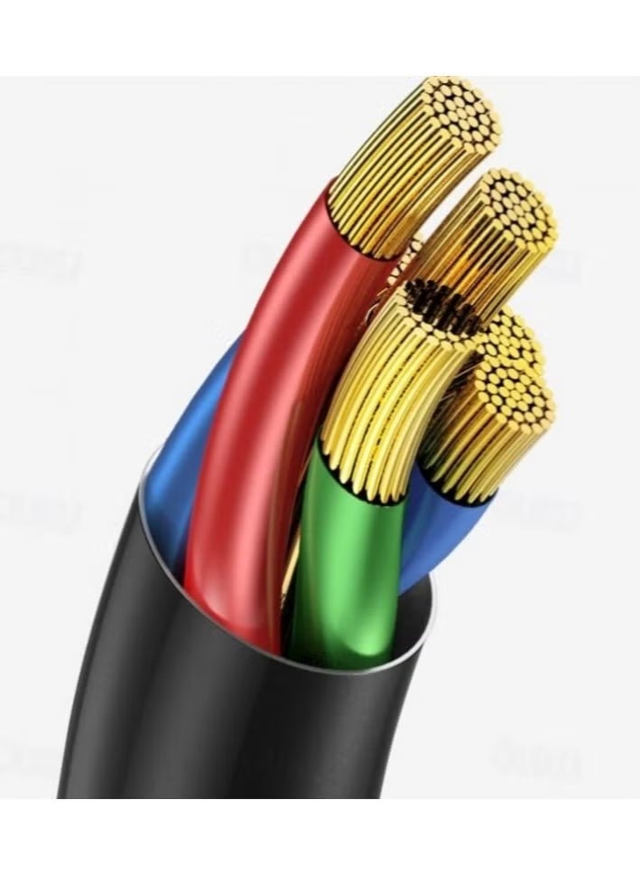 ATA Super Fast Charging 66W 3-in-1 Retractable Data Cable – USB to Micro, Lightning & Type-C (Round Model, Purple) - Image 2