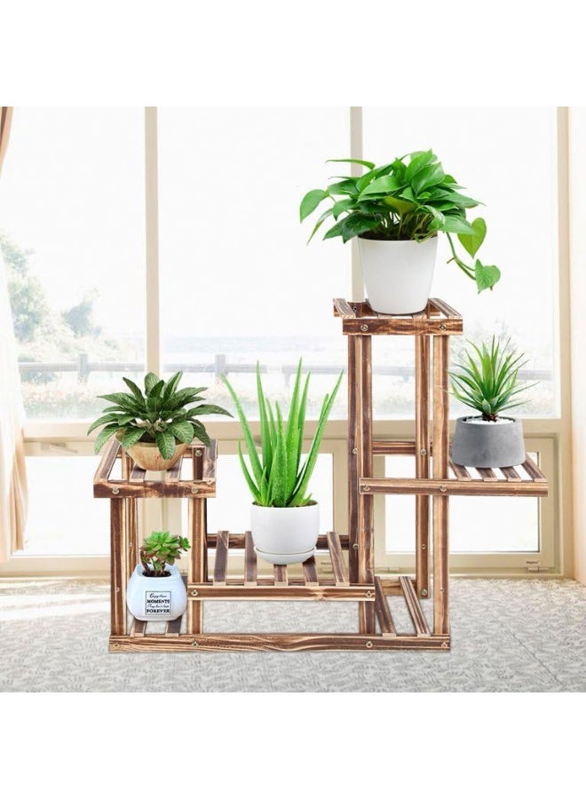 Reko Plant Stand Wooden Multi-Tiered Plant Stand - Garden & Indoor Flower Pot Display - Image 4
