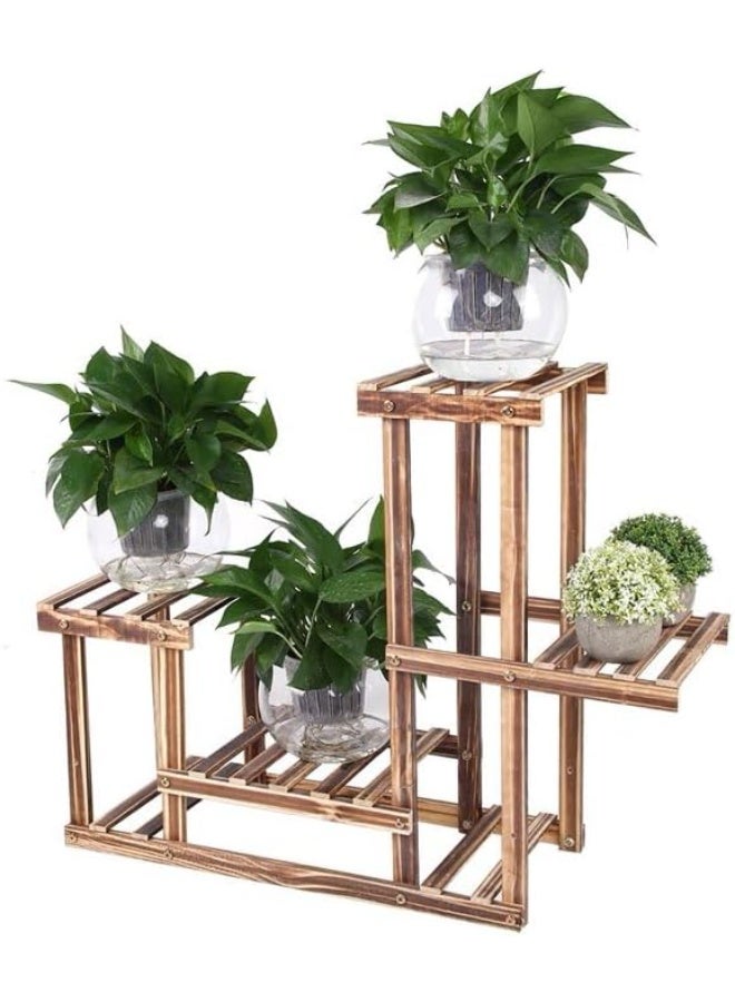 Reko Plant Stand Wooden Multi-Tiered Plant Stand - Garden & Indoor Flower Pot Display - Image 1