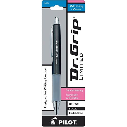 PILOT Dr. Grip Limited Refillable & Retractable Gel Pen, Fine Point, Assorted Barrel, Black Ink, Single Pen (36274) - Image 2