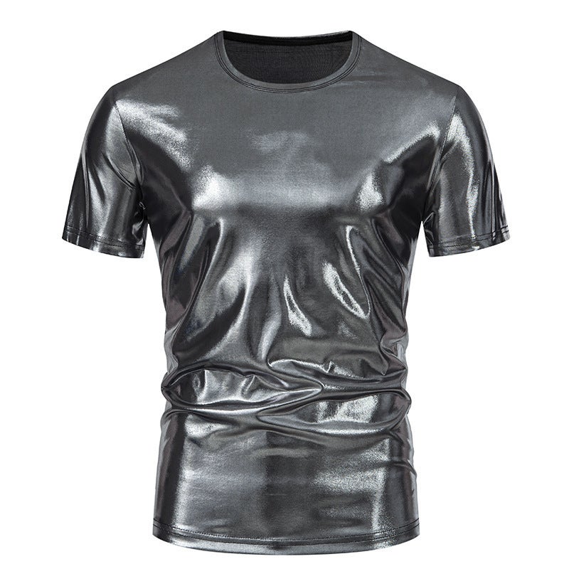 Men'S Party Stage Bright Short Sleeve Round Neck T-Shirt 004P30 - Image 1