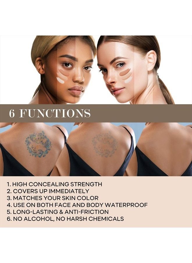 GLOSSIVA - Tattoo Concealer - Skin Concealer - Waterproof - For Dark Spots, Scars, Vitiligo, And More - Tattoo Cover-Up Makeup - Use on Body, For Legs, for Men and Women (248.9g) - Image 1