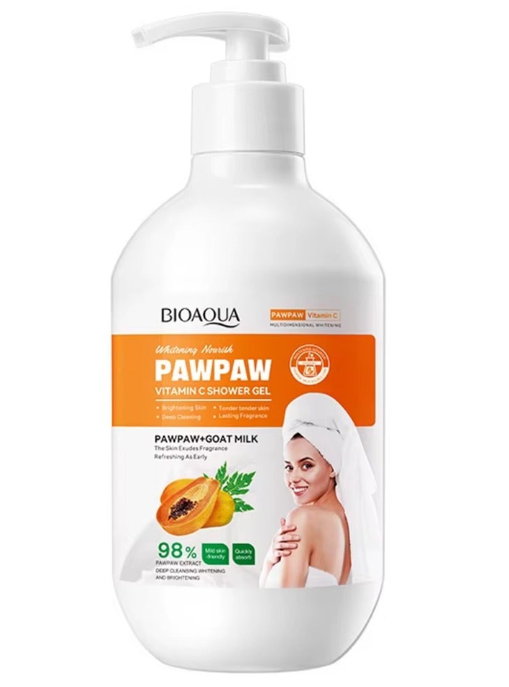Papaya Shower Gel for Skin Lightening and Nourishment 480ml