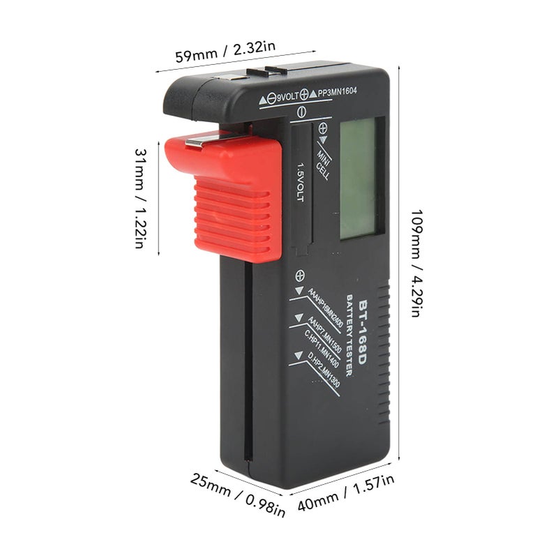 Digital Battery Capacity Tester Meter AA AAA 9V 1 5V Cell Checker Display Tool - Image 3