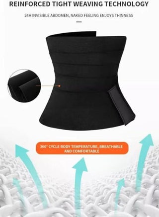 Women Slimming Tummy Wrap Belt, Adjustable Comfortable Back Braces for Lower Back Pain Relief (Black) - view 2