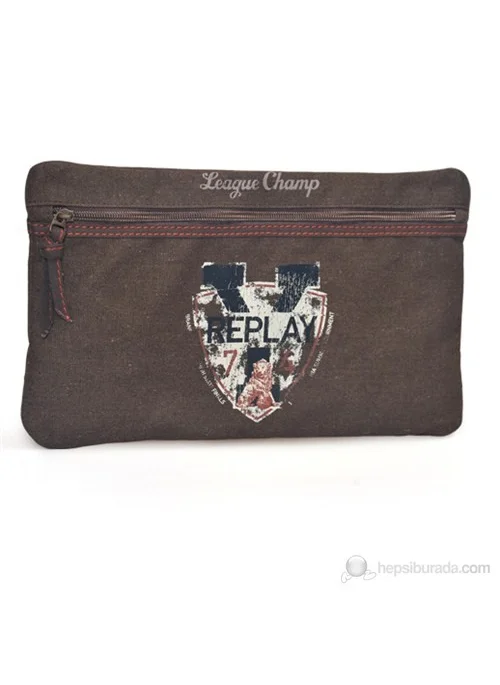 Replay Pencil Bag Brown 20x33x4 cm