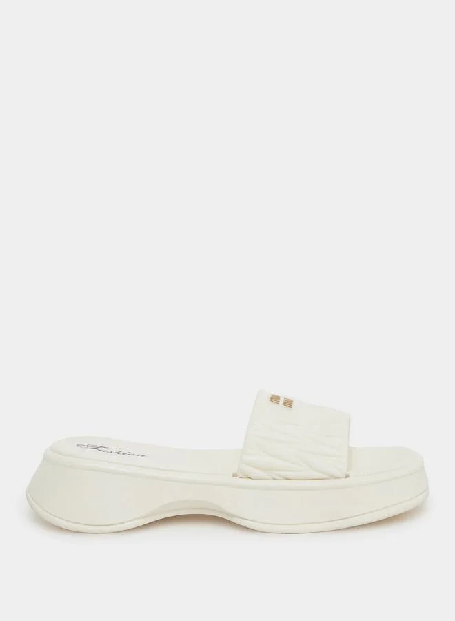 Take Two Take Two Textured Slip-On Flat Sandals