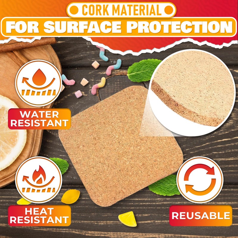 DIMROM 30Pcs Cork Coasters for Drinks - 4 Inch Absorbent Coasters Reusable Drink Coasters for Glasses  Mugs  Cups  and Plants Bulk ?oasters for Bar  Table and Apartment Use - Image 3