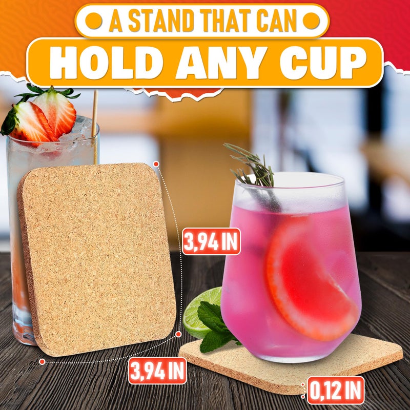 DIMROM 30Pcs Cork Coasters for Drinks - 4 Inch Absorbent Coasters Reusable Drink Coasters for Glasses  Mugs  Cups  and Plants Bulk ?oasters for Bar  Table and Apartment Use - Image 2