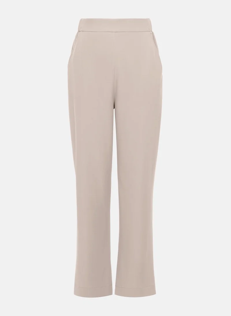 ليتشي سروال مستقيم ذو حزام خصر مطاطي