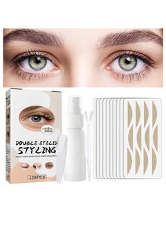 SYOSI Eyelid Tape 120Pcs Invisible Waterproof Double Eyelid Lifter Strips Big Eye Tools for Hooded Droopy Uneven Mono Eyelids Eyelid Stickers with Fork Rods and Tweezers  - Image 1