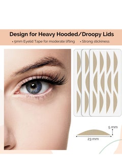 SYOSI Eyelid Tape 120Pcs Invisible Waterproof Double Eyelid Lifter Strips Big Eye Tools for Hooded Droopy Uneven Mono Eyelids Eyelid Stickers with Fork Rods and Tweezers  - Image 4