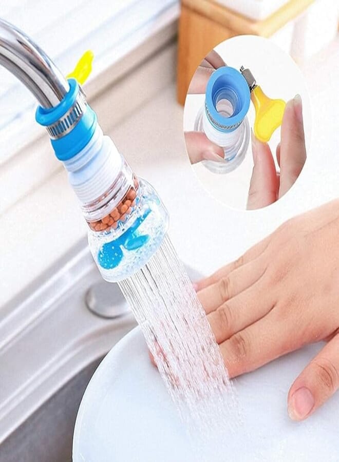 Rana Store Flexible Kitchen Faucet Anti-Splash Water Saving Movable Expandable with Rotatable Water Filter Kitchen Sink Faucet Adapter, Pack of 1 Random Color