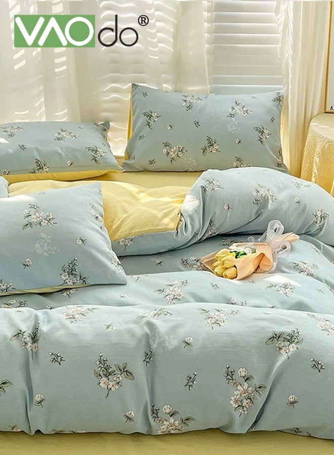 VAOdo 4PCS Bedding Sheet Set, Soft Microfiber -Shrinkage and Fade Resistant Comforter Set, Skin Friendly Bedding Set, Including Fitted Sheet Duvet Cover and 2 Pillows Comforter Sets 200*230CM - Image 2