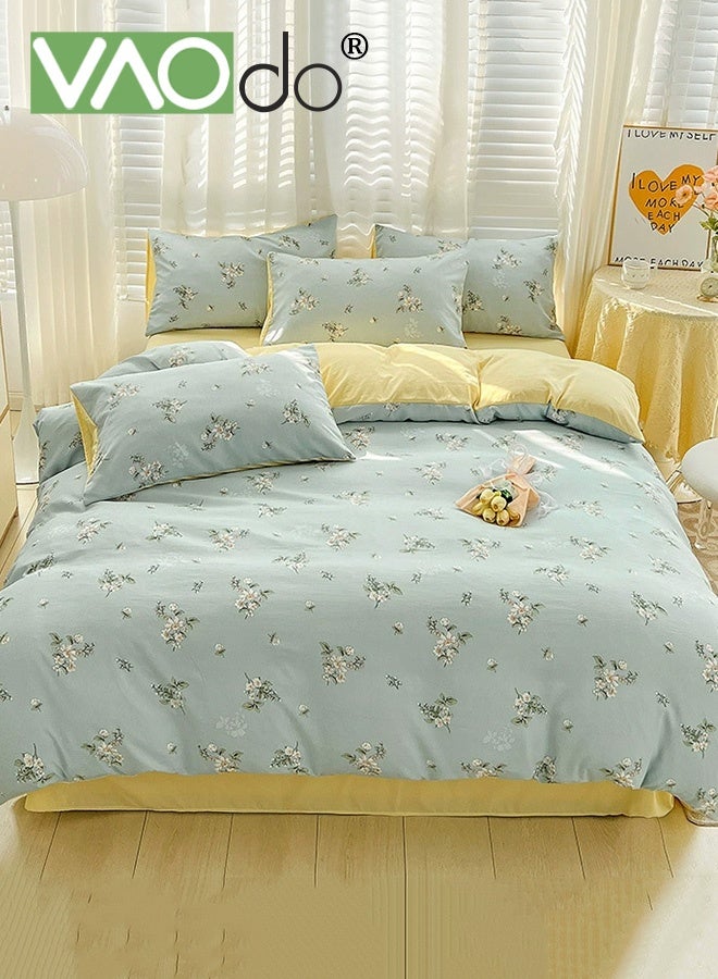 VAOdo 4PCS Bedding Sheet Set, Soft Microfiber -Shrinkage and Fade Resistant Comforter Set, Skin Friendly Bedding Set, Including Fitted Sheet Duvet Cover and 2 Pillows Comforter Sets 200*230CM - Image 1