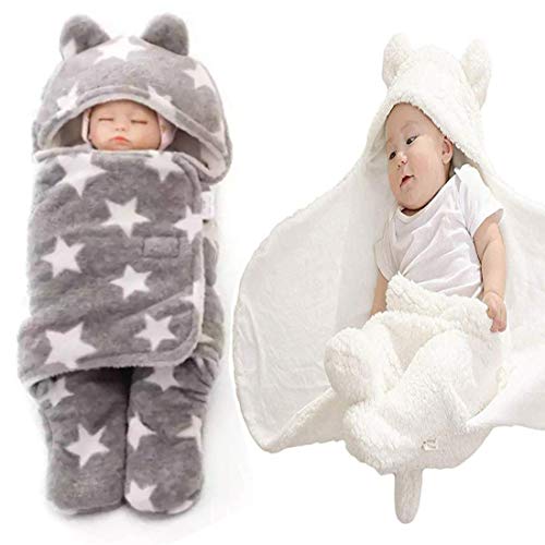 BRANDONN Baby Blanket Newborn Gift Pack of Swaddle Wrapper, 0-9 Months, Length 68 cm x Width 68 cm - Image 1