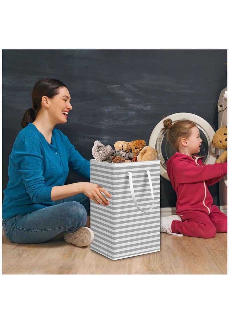 3-pack Laundry Hamper, 75L Collapsible Large Laundry Baskets with Easy Carry Handles, Freestanding Waterproof Clothes Hamper, Storage Basket for Toys Clothes, Laundry Organizer - Image 5