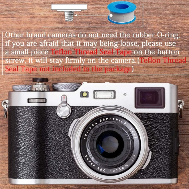 VKO Wood Soft Shutter Release Button,Delicate Camera Shutter Button 12mm Concave Surface Black(Wood Grain Random) - Image 4