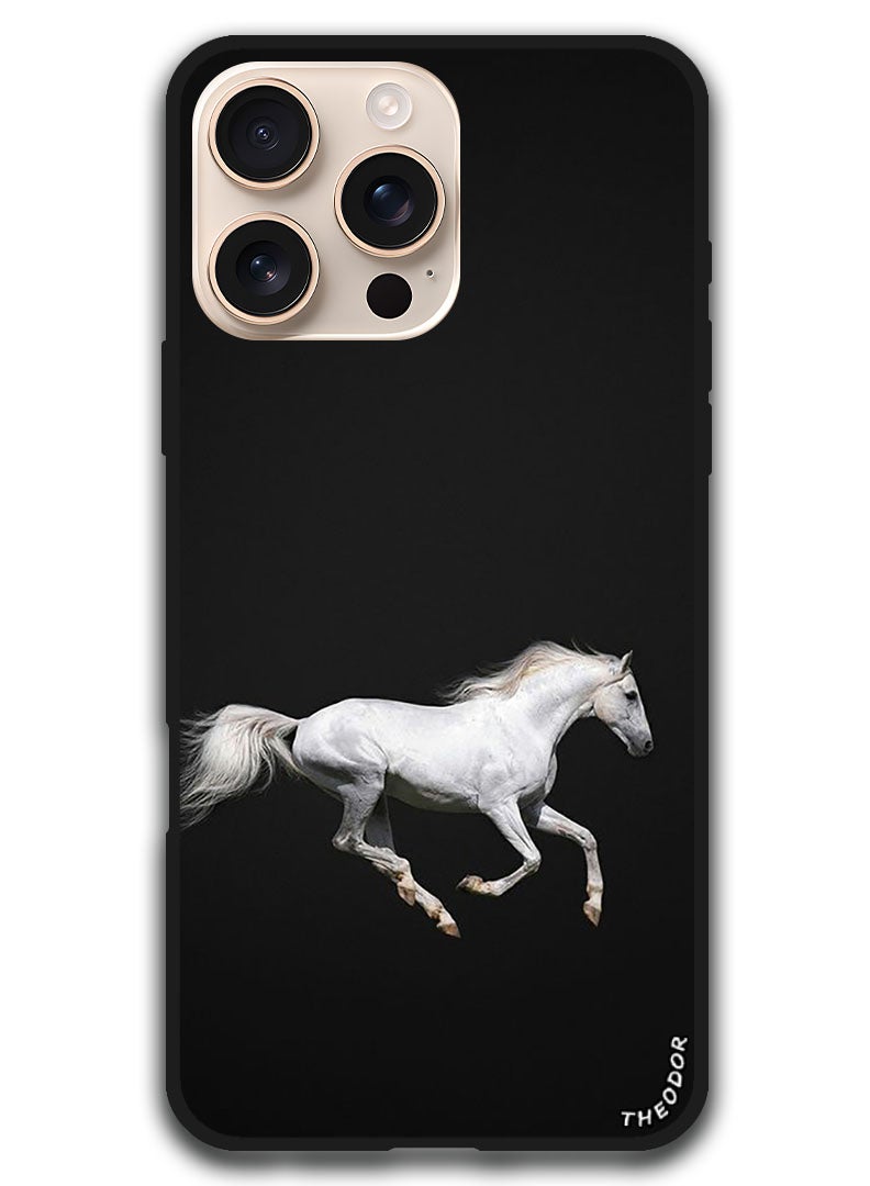 Theodor Protective Case Anti Scratch Shock Proof Bumper Cover For iPhone 16 Pro Max (6.9)-inch Running Horse - Image 1