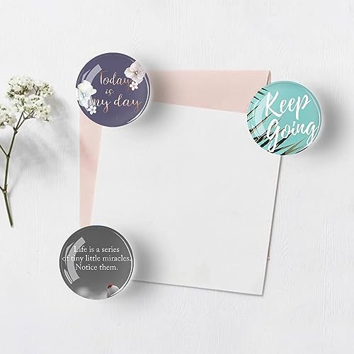 GiftYou 12Pcs Glass Refrigerator Magnets - Fridge Magnets Decoration for Classroom, Locker, Office Whiteboards, Cabinet, Dishwasher and Magnetic Surfaces (Inspirational Quote Fresh) - Image 5