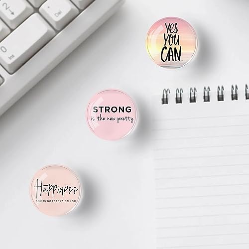 GiftYou 12Pcs Glass Refrigerator Magnets - Fridge Magnets Decoration for Classroom, Locker, Office Whiteboards, Cabinet, Dishwasher and Magnetic Surfaces (Inspirational Quote Fresh) - Image 4