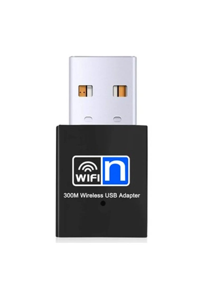 HuHa - Mini Wireless USB Wifi Adapter 802.11N 300Mbps USB 2.0 Receiver Dongle Network Card For Desktop Laptop Windows - Image 1