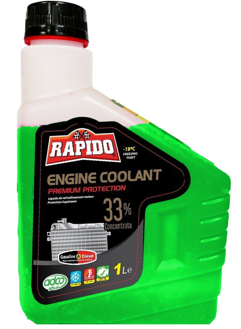 Rapido Engine coolant 1L Green   33%