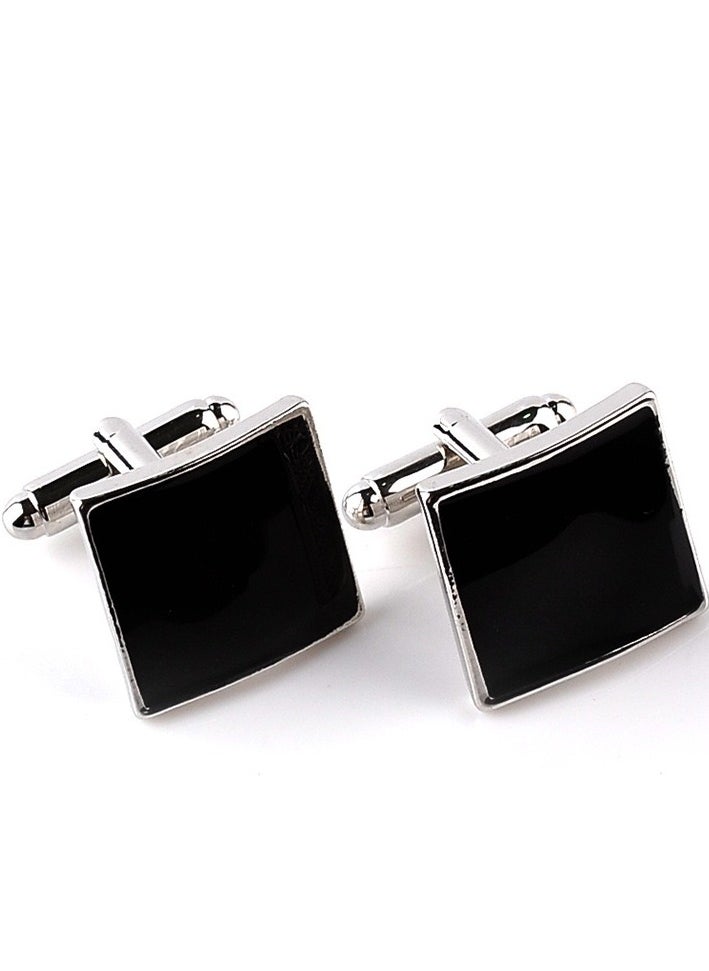 TOVELE5 French square black cufflinks 