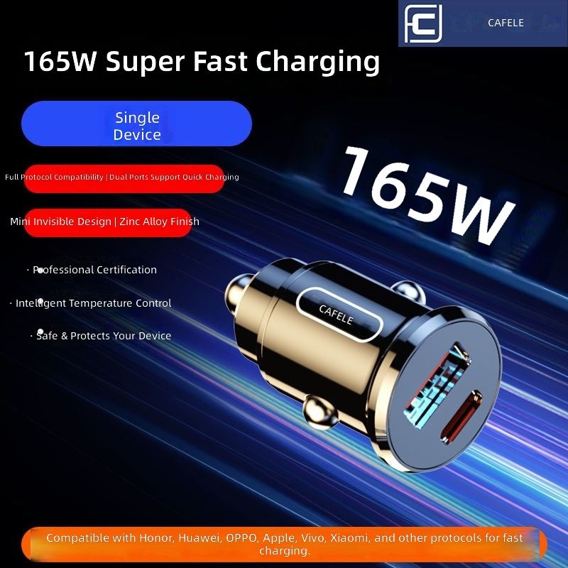 Cafele 45W Car Charger - Super Fast Charging, Hidden Design, Dual USB Ports