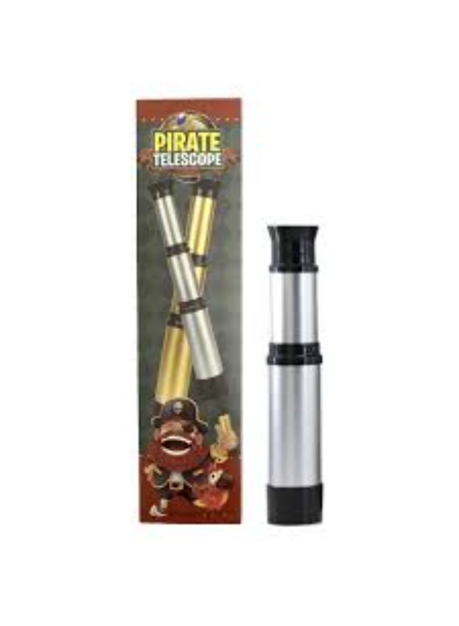 Vintage-style pirate telescope toy, gold and silver - Image 3