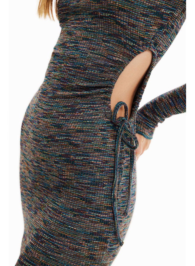 DESIGUAL Short slim cut-out dress  - Image 5