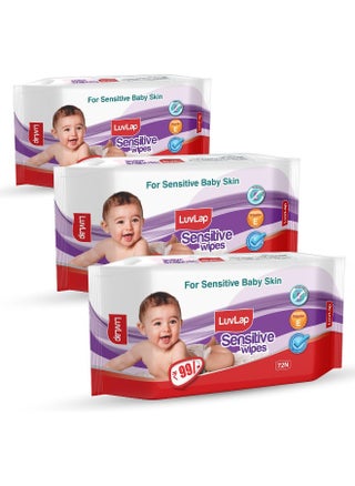 Luv Lap Baby Wipes Sensitive 72's - Pack of 3 - pzsku/Z8B734FD8F0D354BC2952Z/45/_/1741379311/fdbeb34b-161a-4810-bc98-a47888b2d0e0