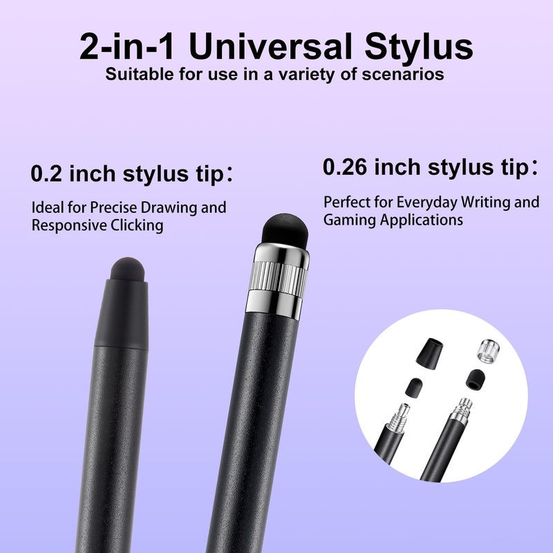 ChaoQ Stylus Pen for Touchscreen, 3pcs High Sensitivity and Precision Stylus Pen for iPad iPhone Android and All Touch Screens (Black/Silver/Blue) - Image 3