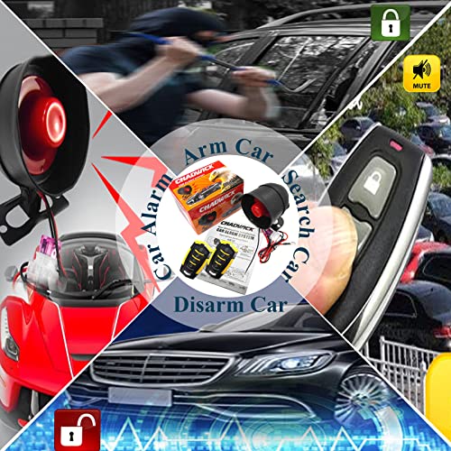 CHADWICK Car Horn Siren Alarm,Universal Car Alarm Security Protection System with 2 Remote Controls,7-Level Sensitivity,12v,Anti-Theft Device,No Thread Trimmin,Non-Destructive Installation (CW-8182) - Image 5