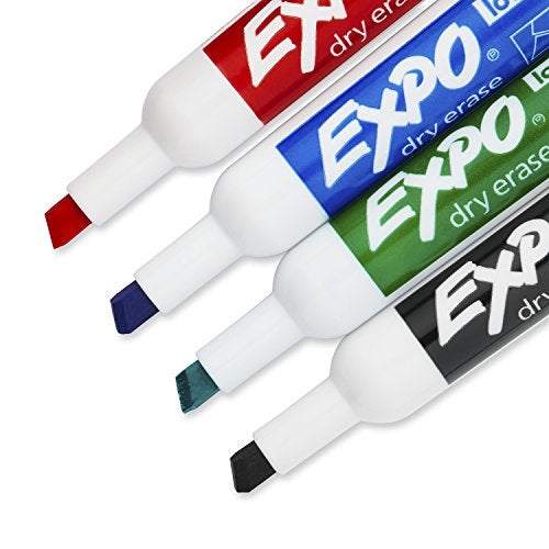 EXPO Low Odor Dry Erase Markers, Chisel Tip, Assorted Colors, 6 Packs of 4 (24 Count) - Image 5