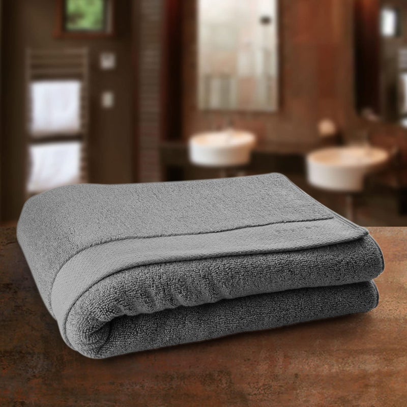 SPREAD SPAIN 100 Cotton Towels for Bath Towels for Bath Large Size Resort Bath Towel Super Absorbent Soft 720 GSM 1 Piece Bath Towel for MenWomen 75 cms x 150 cms Carbon - Image 3