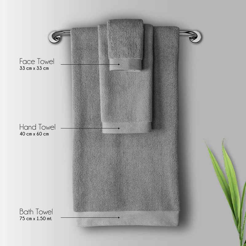 SPREAD SPAIN 100 Cotton Towels for Bath Towels for Bath Large Size Resort Bath Towel Super Absorbent Soft 720 GSM 1 Piece Bath Towel for MenWomen 75 cms x 150 cms Carbon - Image 4
